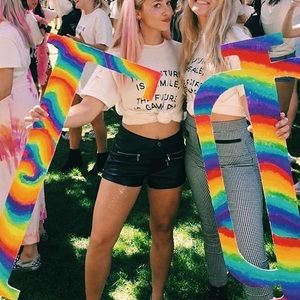 Black leather shorts